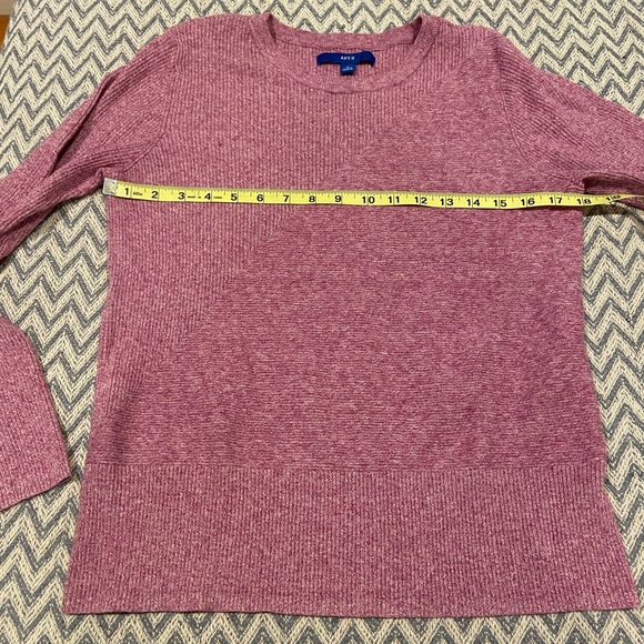 APT.9 Women’s Ribbed Knit Sweater – Size Medium – Pink Heather - Picture 5 of 8